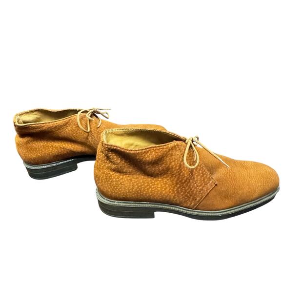 Febo Giraffe Print Cinnamon Brown Suede Leather Argentina Men's Boots EU45 US11 - Picture 7 of 10